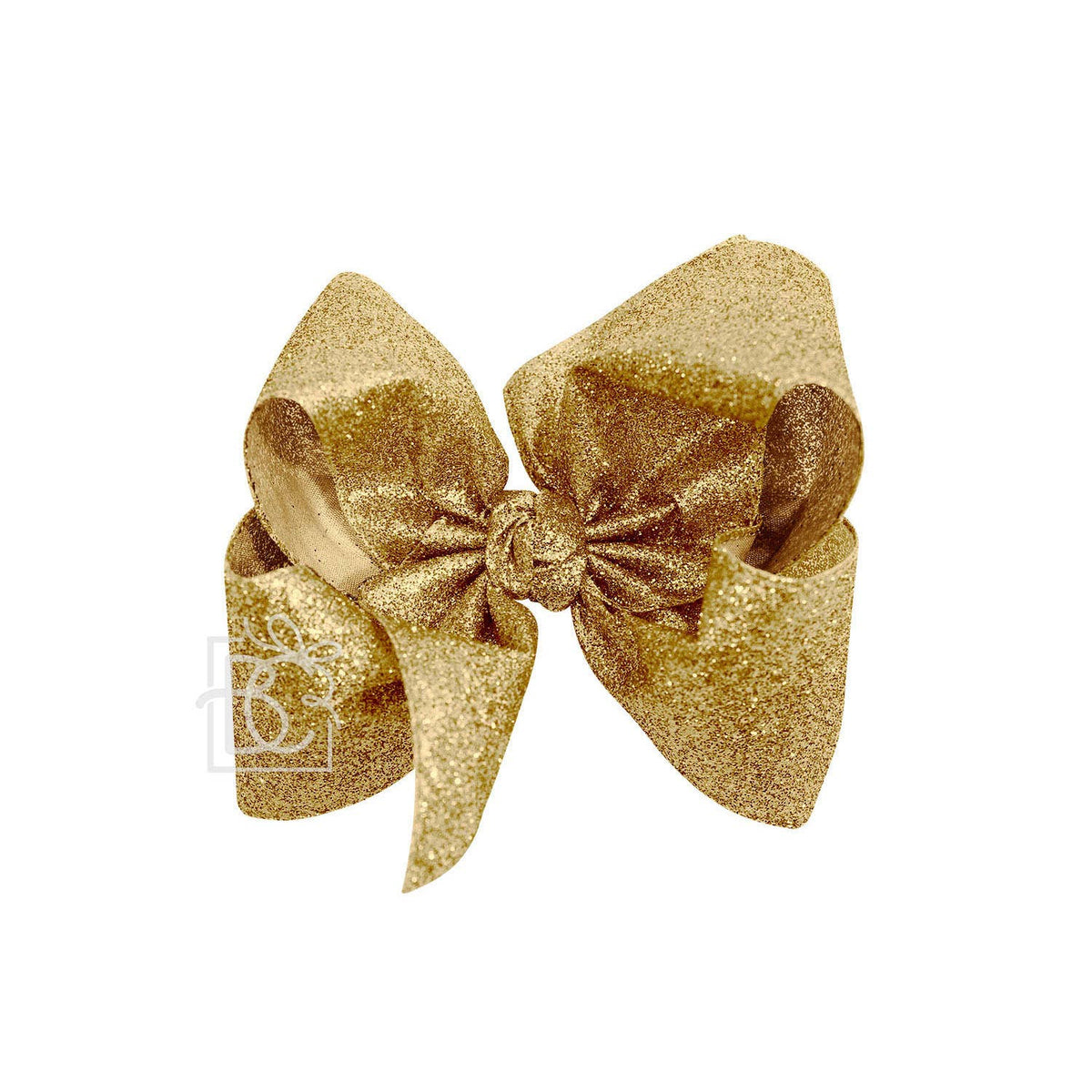 GLITTER METALLIC BOW ON CLIP