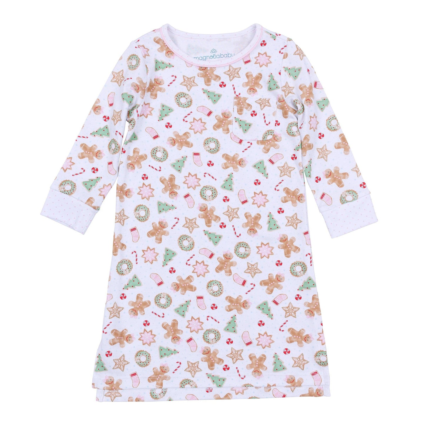 Frosted Wonderland Long Sleeve Nightdress - Pink