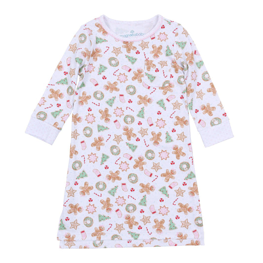 Frosted Wonderland Long Sleeve Nightdress - Pink