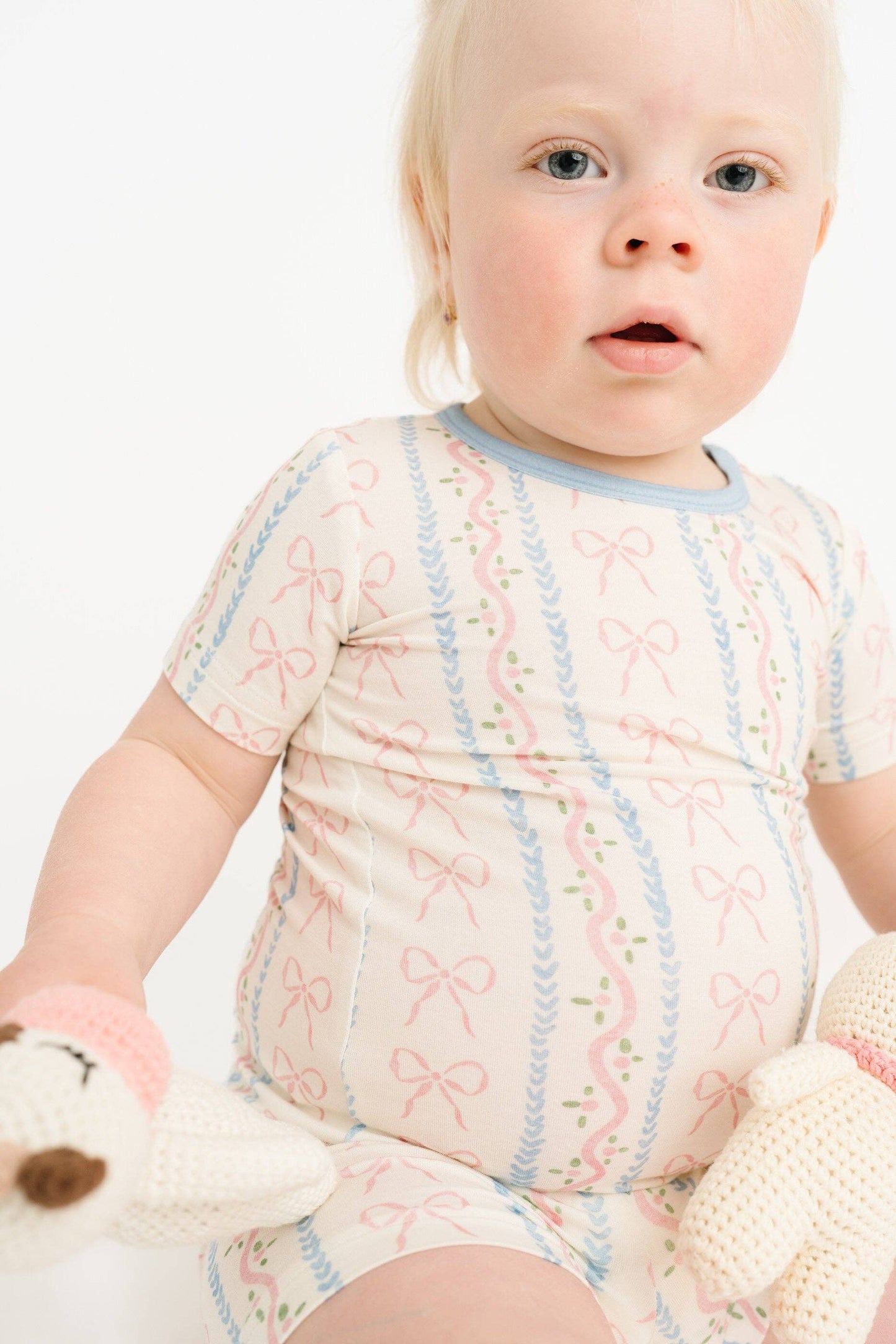 Dainty Bows Bamboo Shorts Set