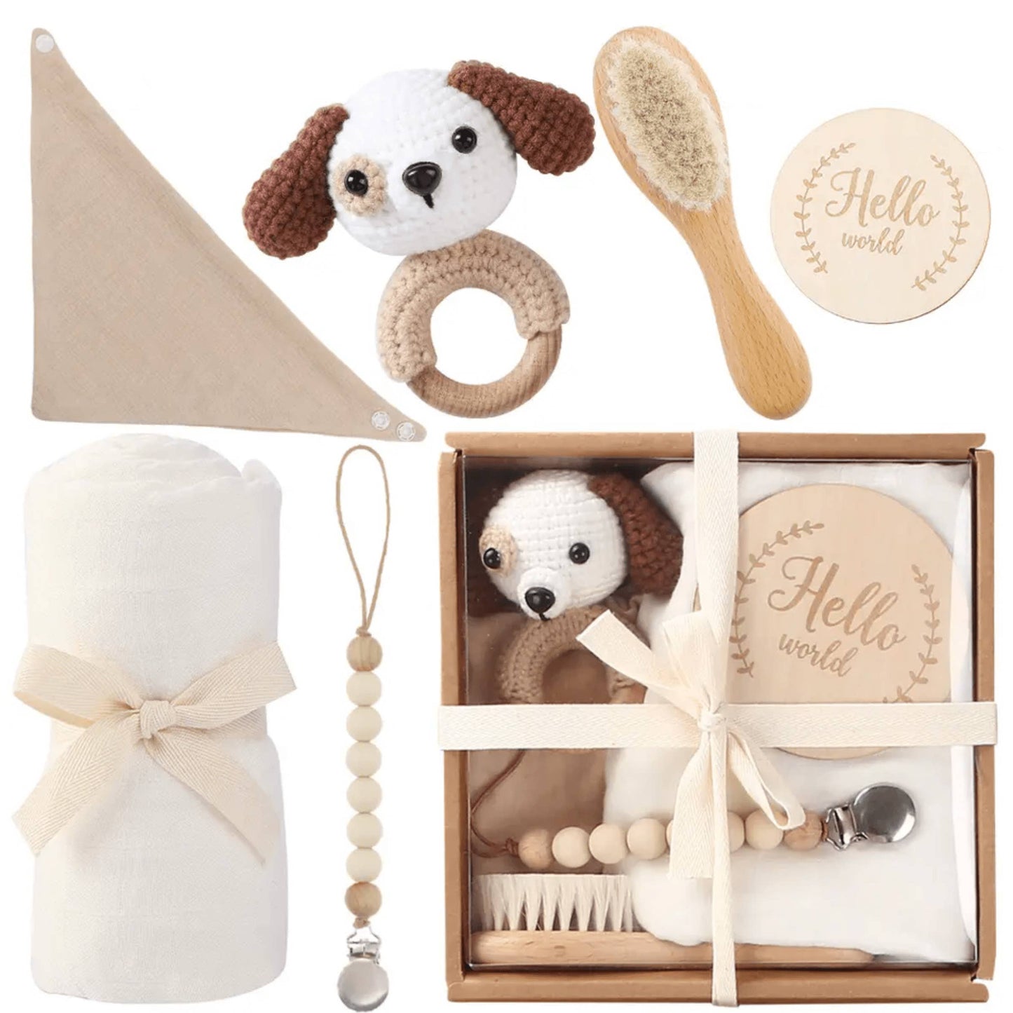 Welcome Baby Gift Box - Charming 6-Piece Set for Newborns