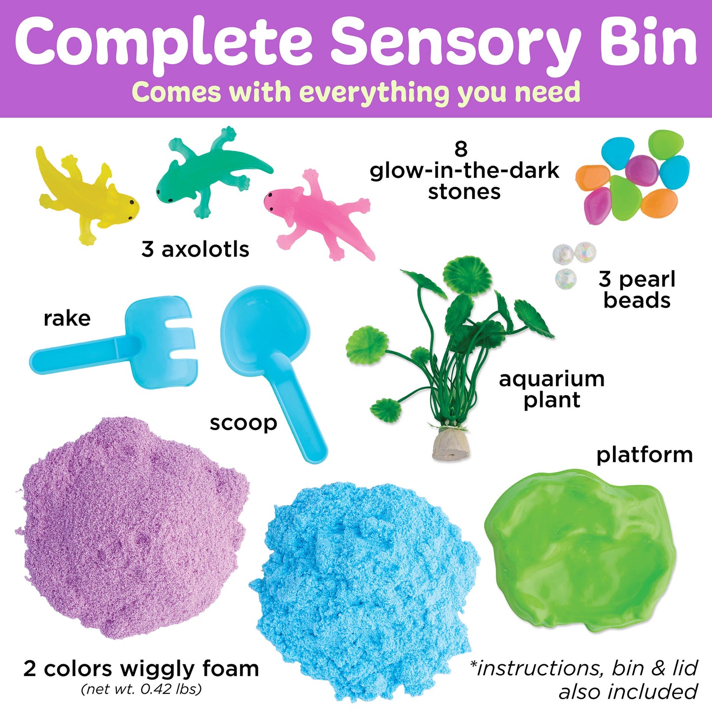 Sensory Bin Axolotl Activity Bin for Kids