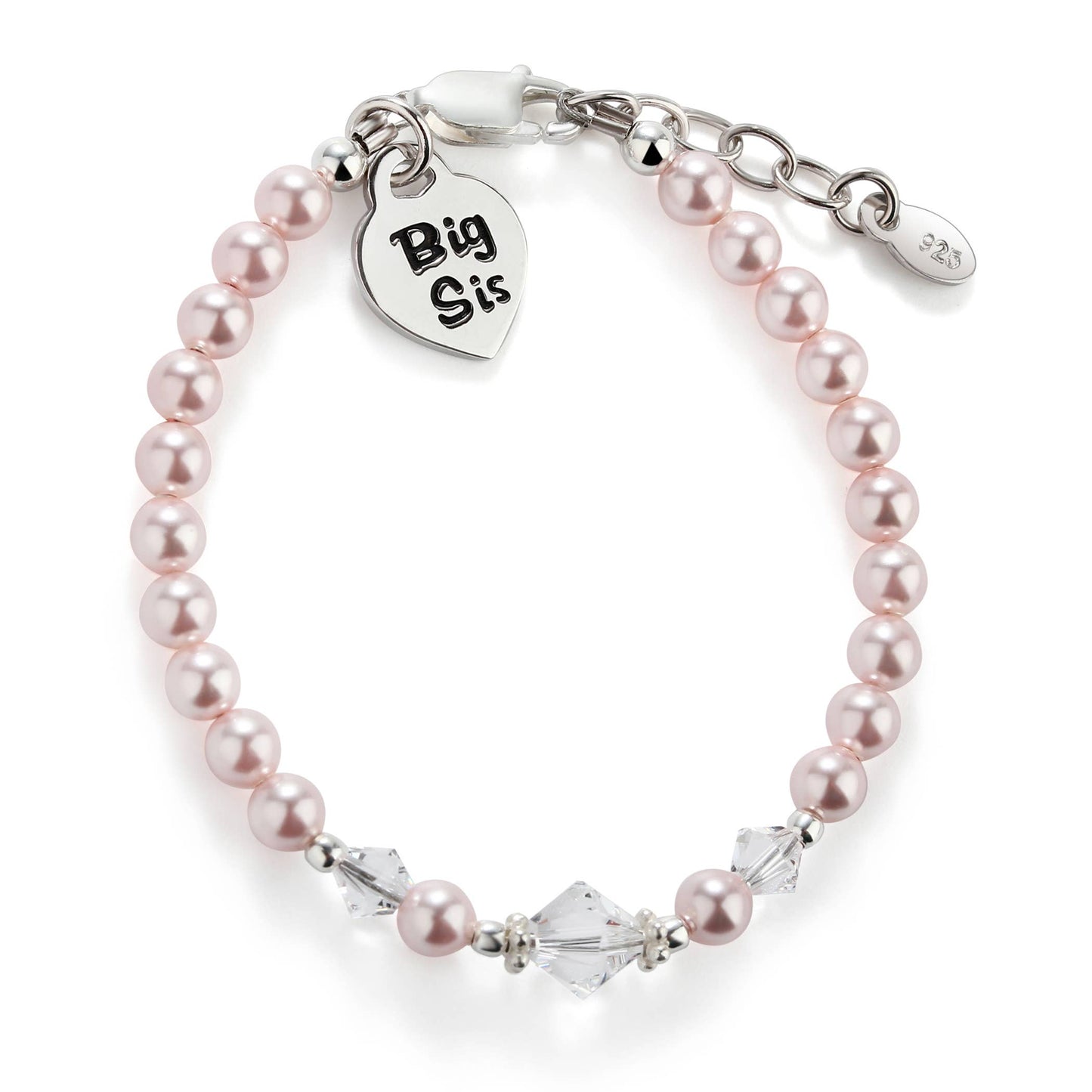 Big Sis (Pink) Sterling Silver Big Sis Child's Bracelet