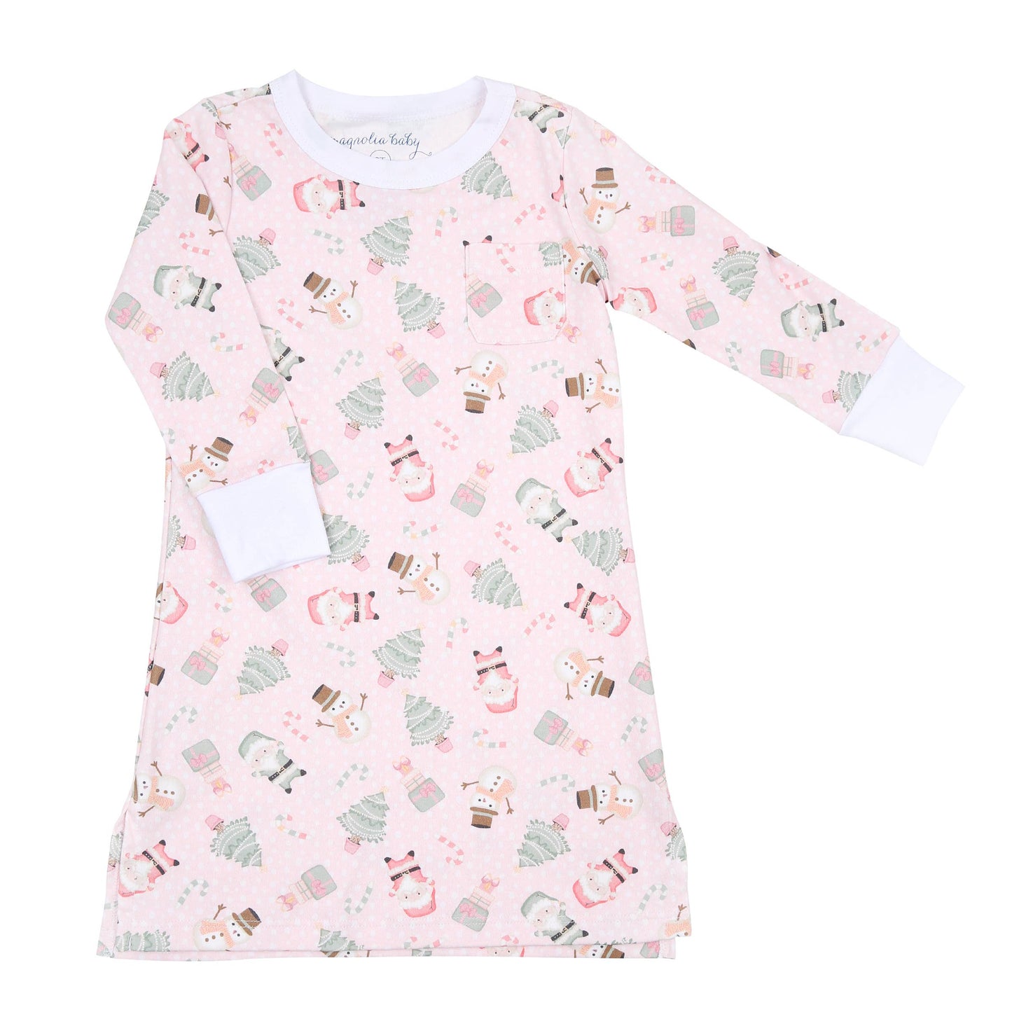 Sweet Little Christmas Pink Girl's L/S Nightdress