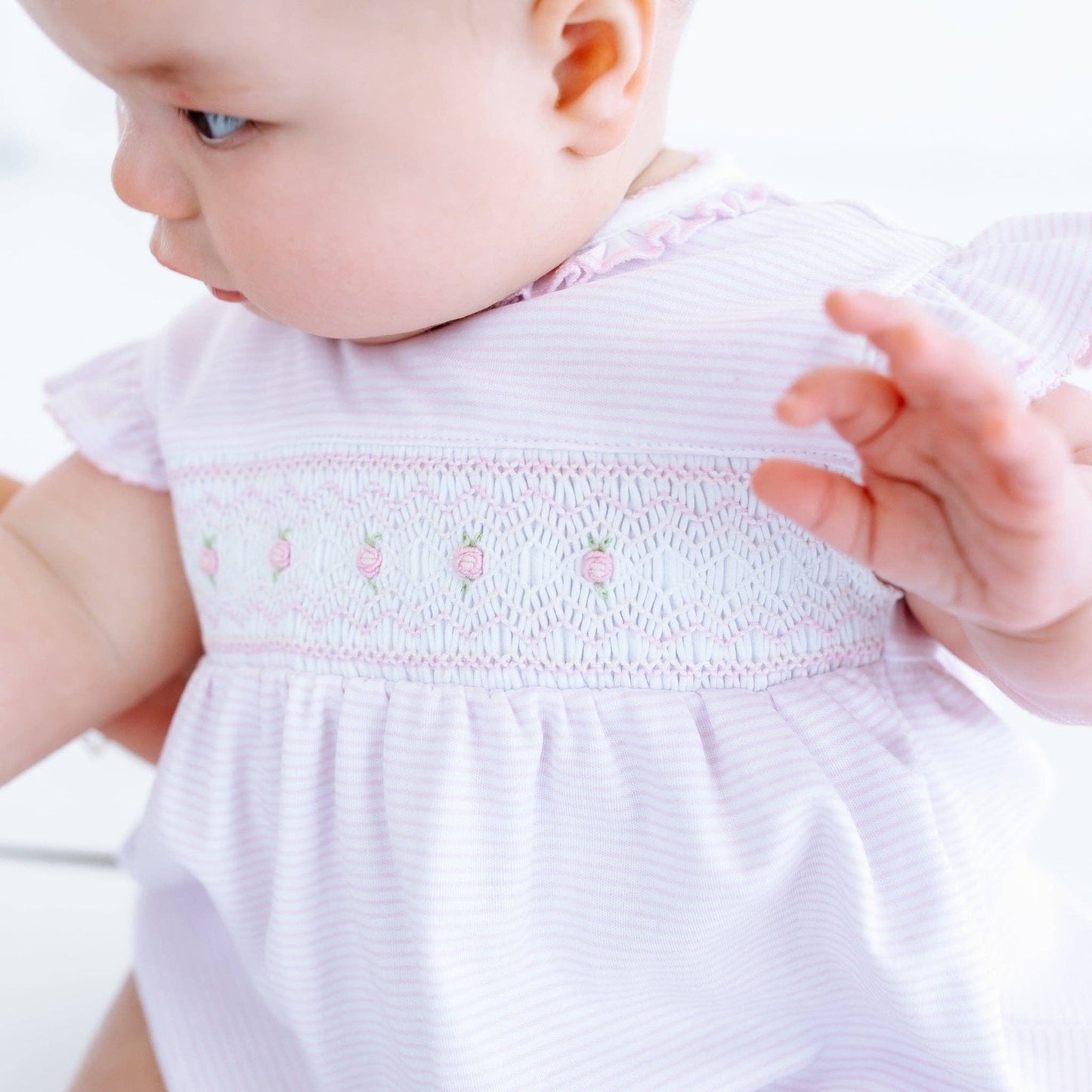 Julia Smocked Bubble - Pink
