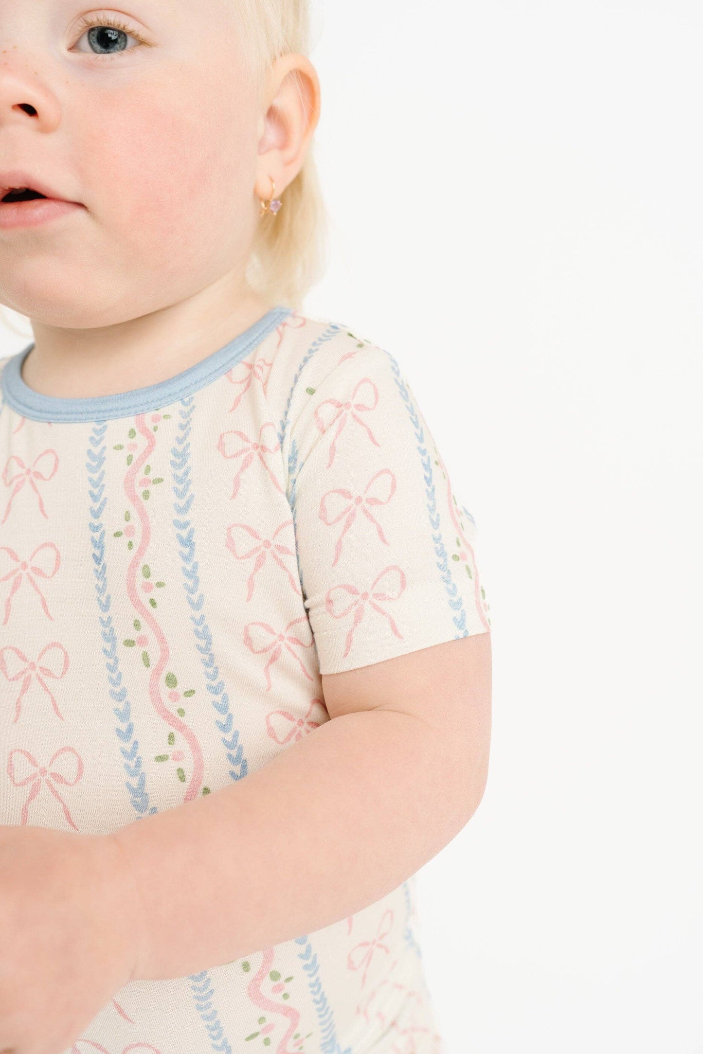 Dainty Bows Bamboo Shorts Set