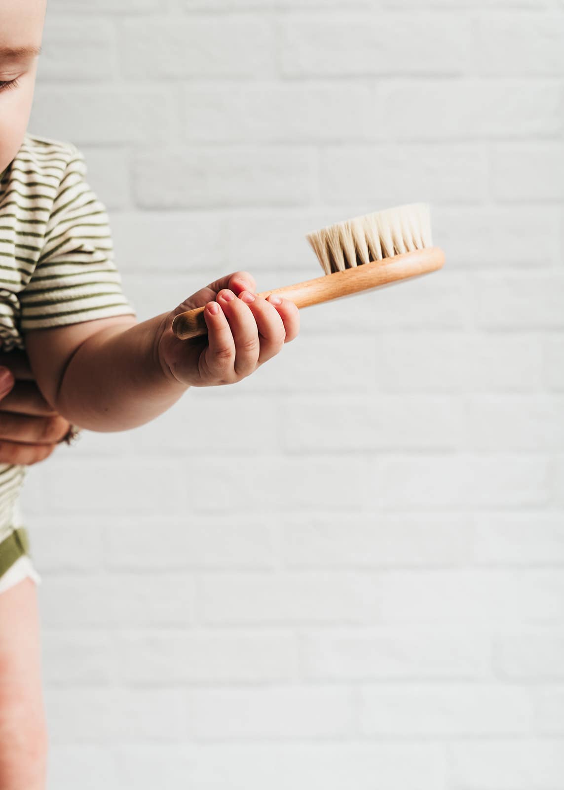Baby's First Hairbrush in Beechwood - Natural & Gentle