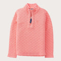 pink Quilted zip pullover