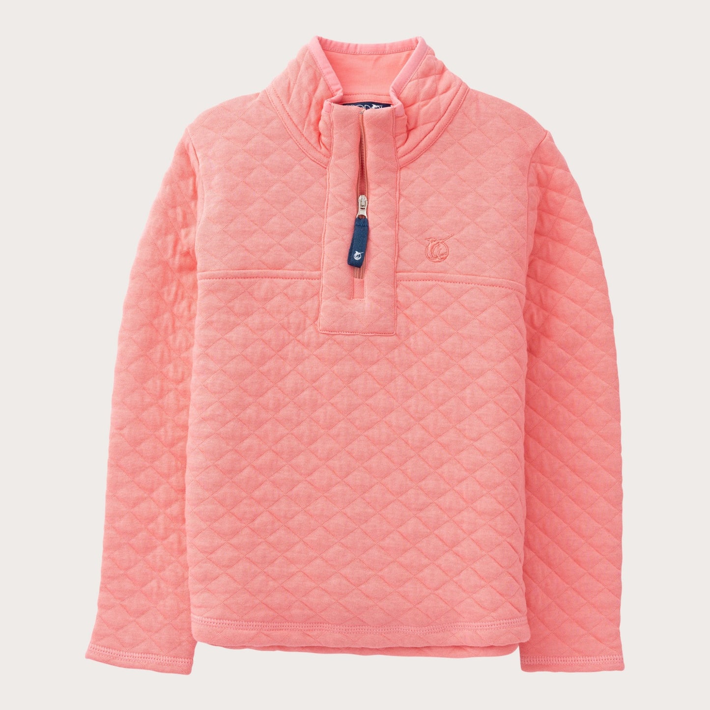 pink Quilted zip pullover