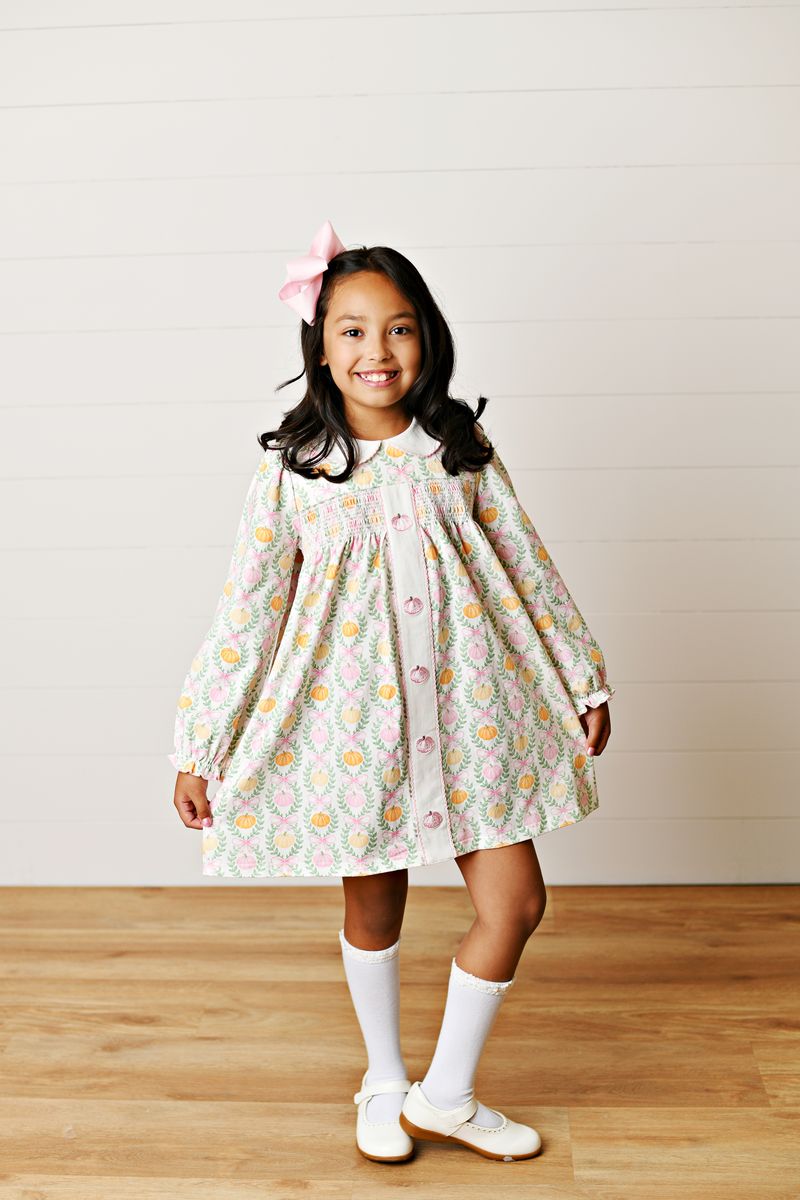Pumpkin Embroidery dress swoon