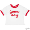 Tinsel Game Day Ringer Boxy T' Red