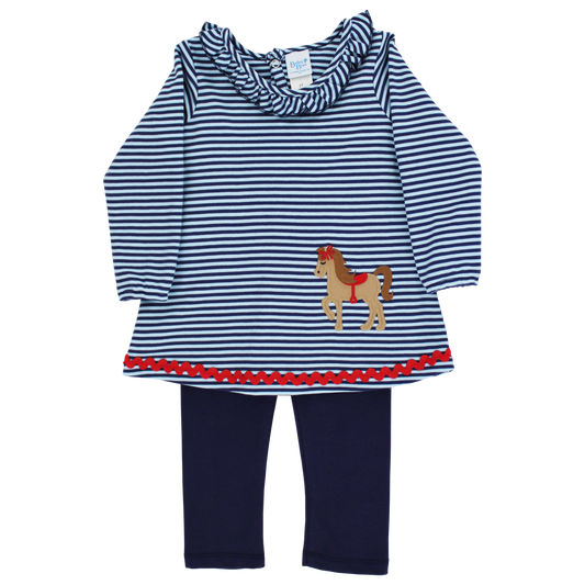 Girl Tunic Horse Pant set